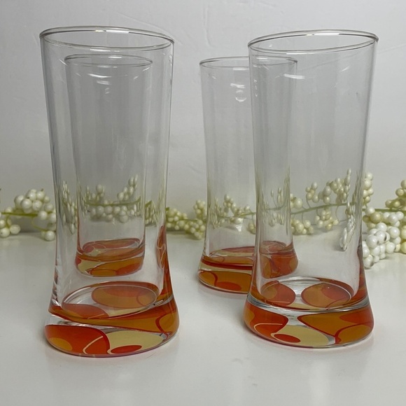 Retro Groovy Vintage  (Set of 4) High Ball Glasses - Picture 13 of 13